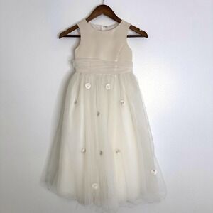 Michaelangelo Flower‎ Girl Dress 7283 Ivory Size 5